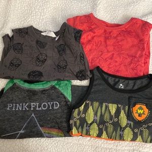 Lot of boys t shirts. Disney, Marvel, Pink Floyd.